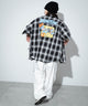 ブラック系チェック1 モデル：174cm L着用