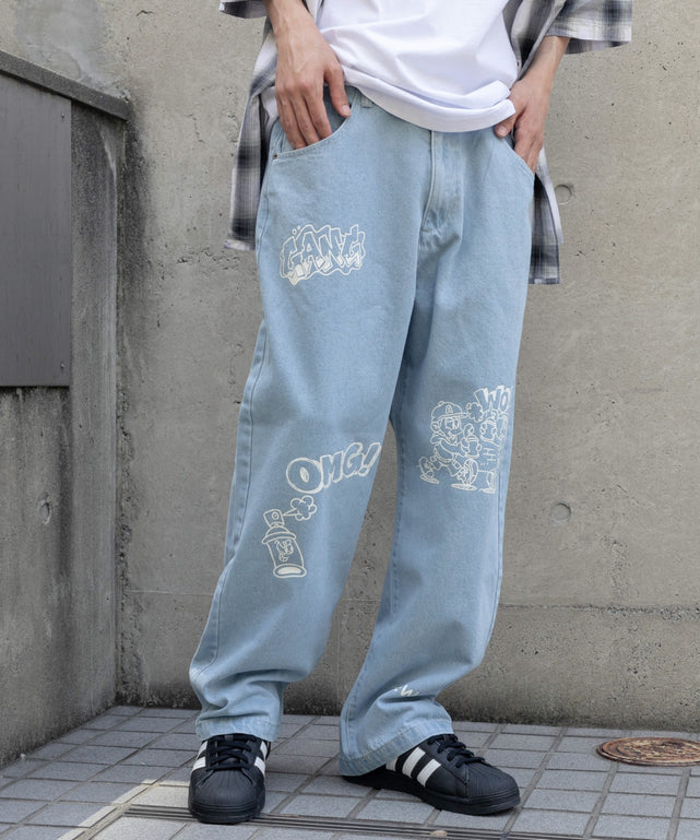 デニム淡色 モデル：175cm L着用