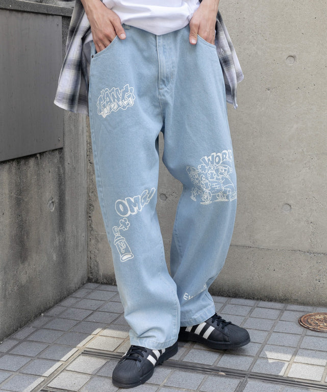 デニム淡色 モデル：175cm L着用