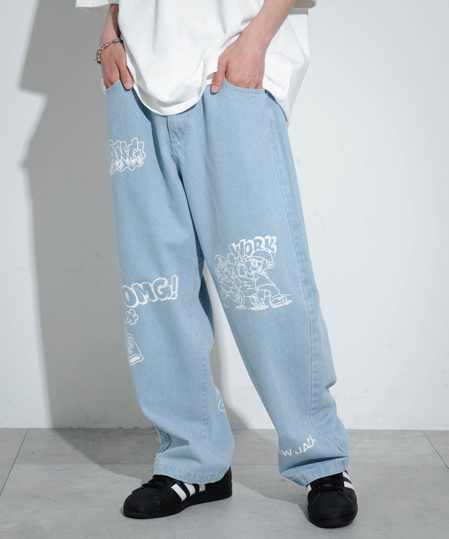 デニム淡色 モデル：175cm L着用