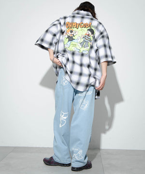 デニム淡色 モデル：174cm L着用