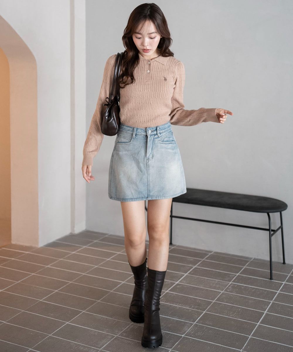 ベージュ　モデル：165cm F着用