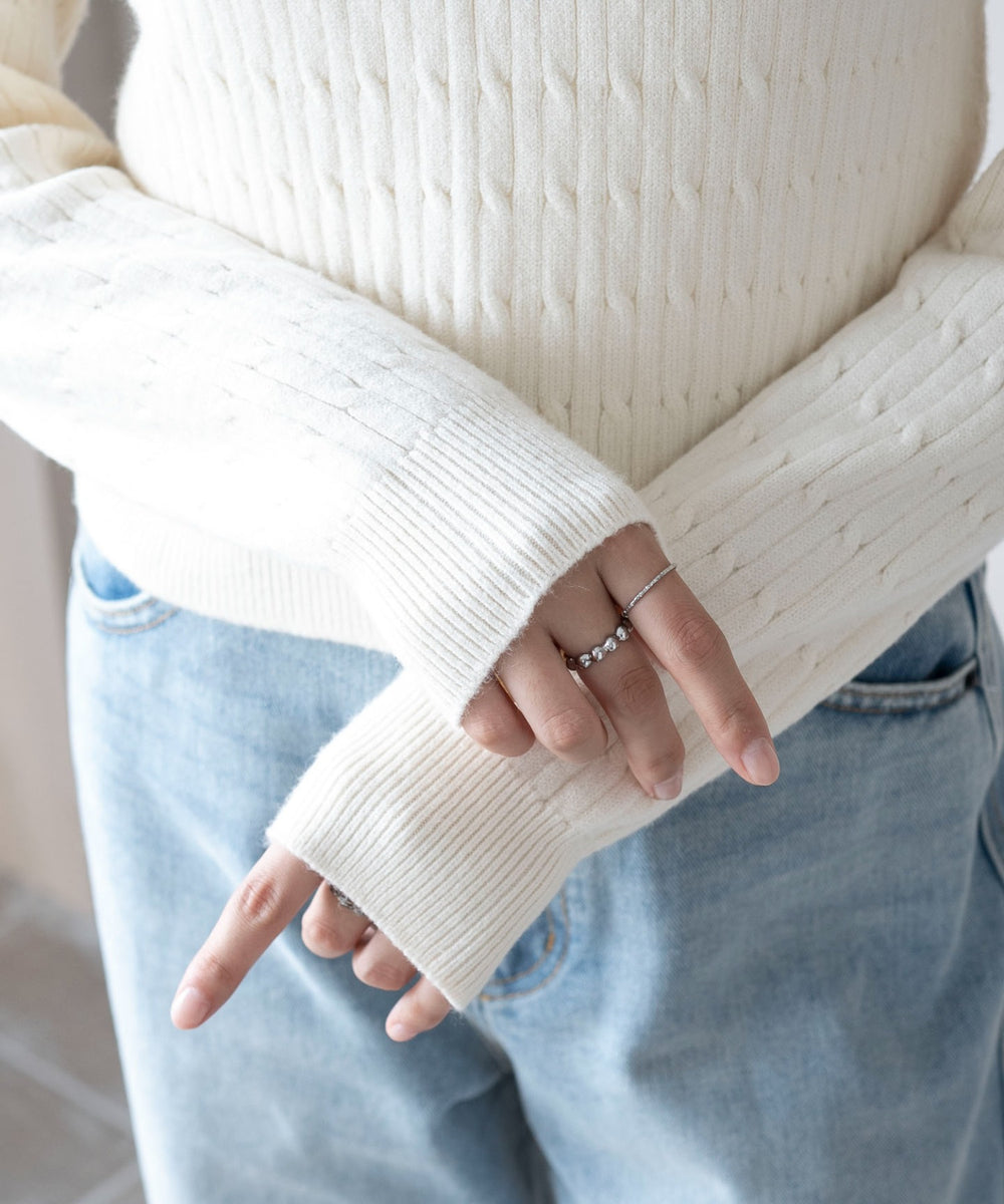 別注USPOLOケーブルニットポロ