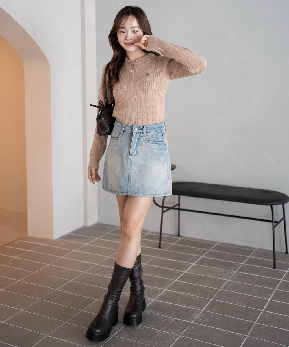 ベージュ　モデル：165cm F着用