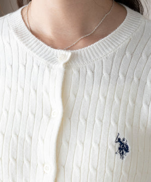 別注USPOLOケーブルニットカーデ