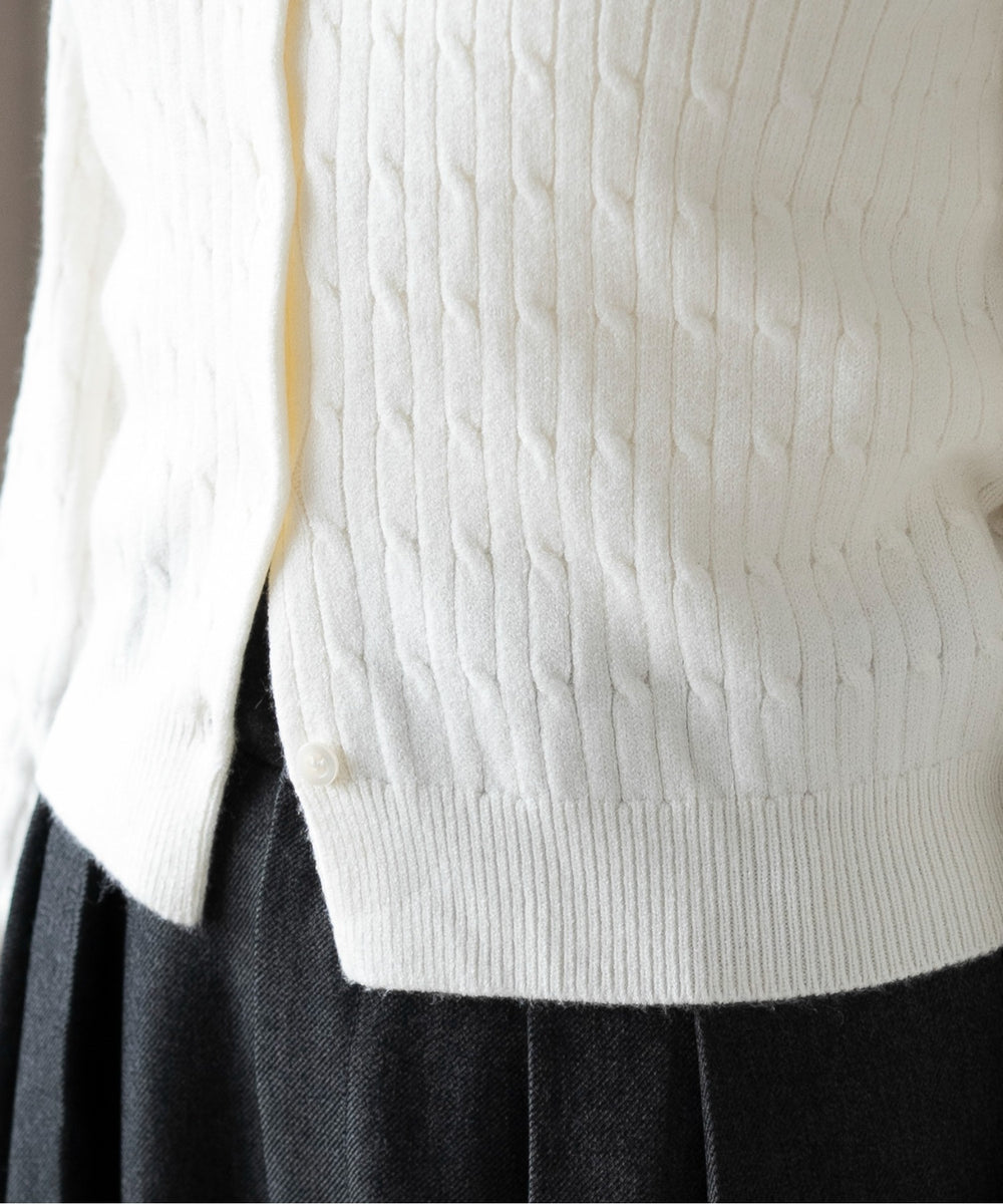 別注USPOLOケーブルニットカーデ