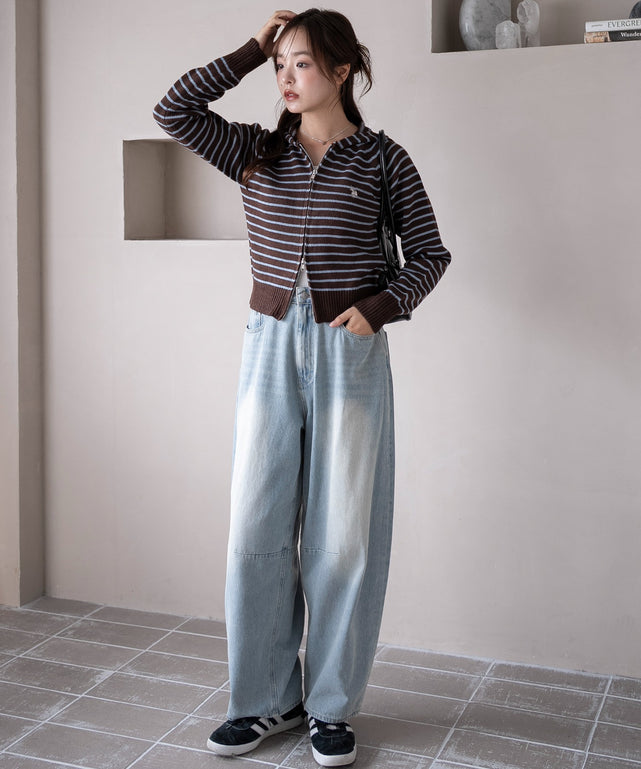 ブラウンボーダー　モデル：165cm F着用