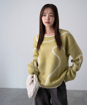 ニュアンスライン配色プルオーバー