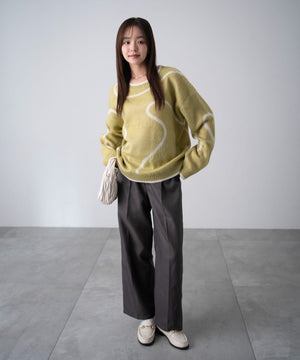 ニュアンスライン配色プルオーバー