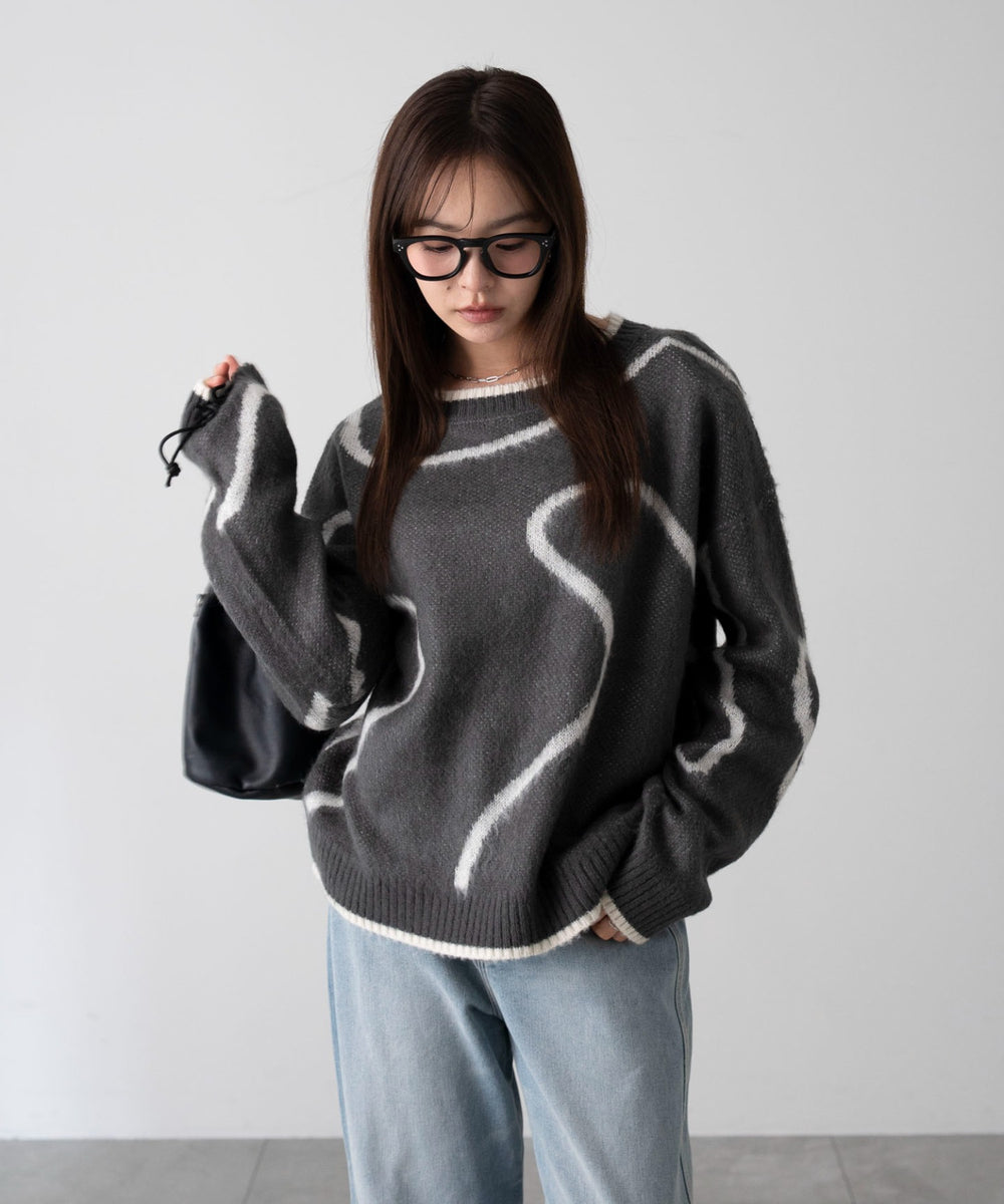 ニュアンスライン配色プルオーバー