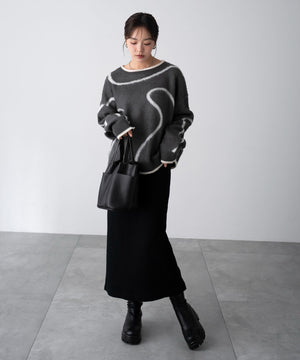 ニュアンスライン配色プルオーバー