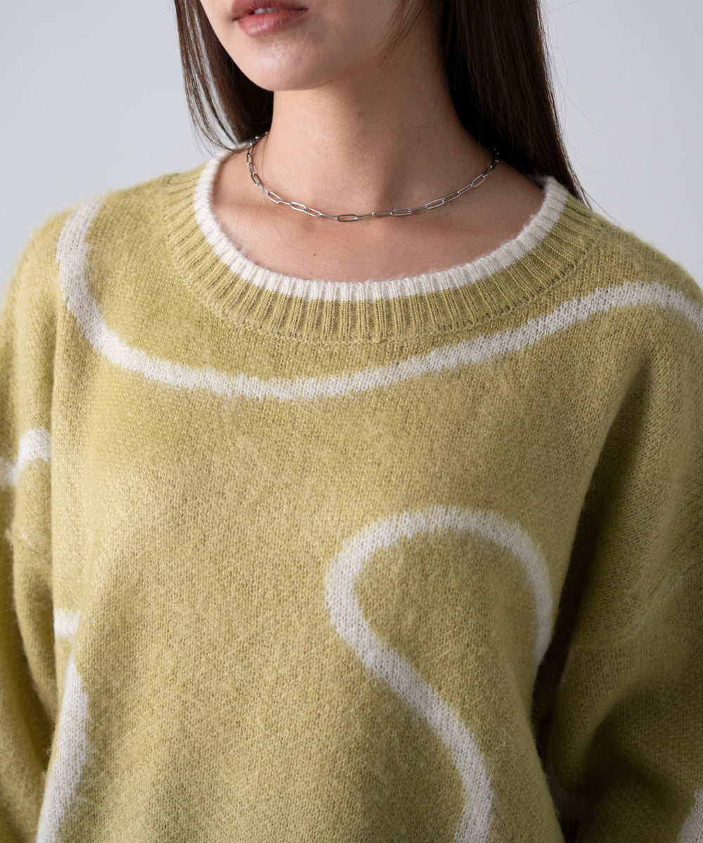 ニュアンスライン配色プルオーバー