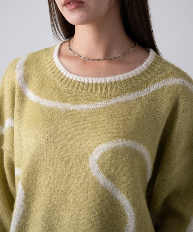 ニュアンスライン配色プルオーバー