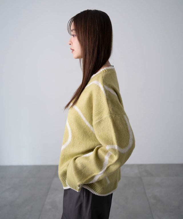 ニュアンスライン配色プルオーバー