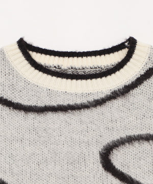 ニュアンスライン配色プルオーバー