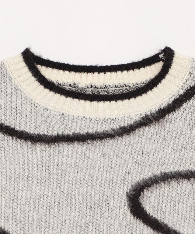 ニュアンスライン配色プルオーバー