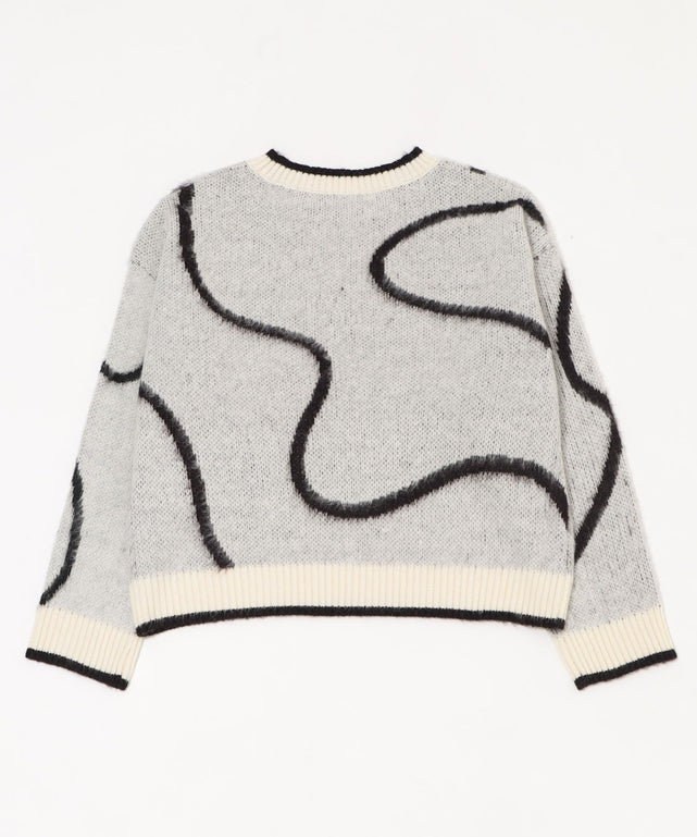 ニュアンスライン配色プルオーバー