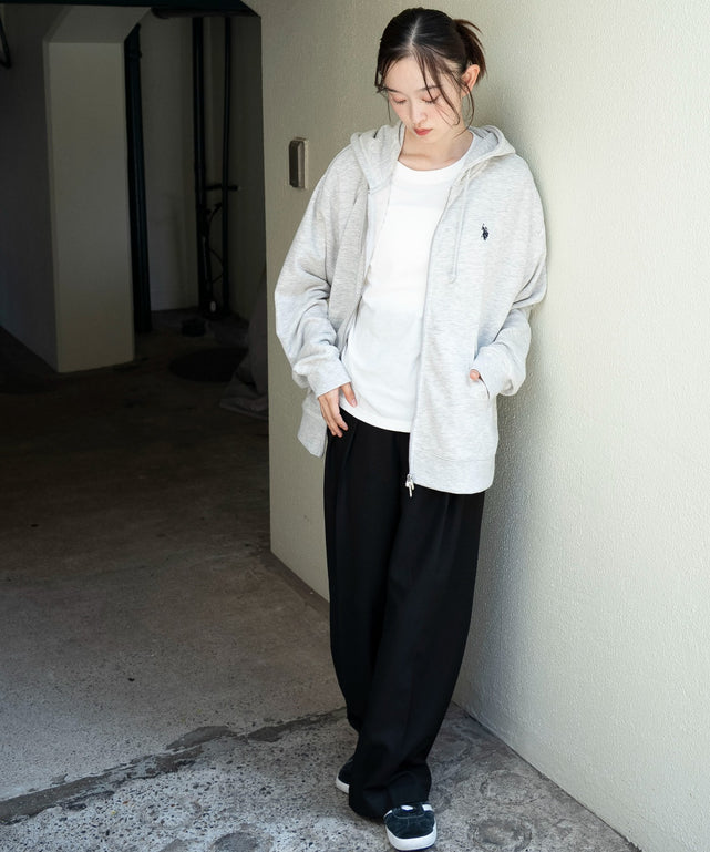 杢グレー　モデル：163cm L着用