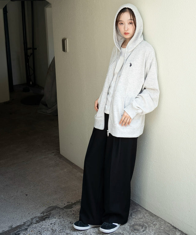 杢グレー　モデル：163cm L着用