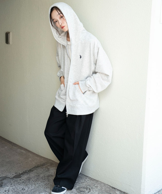 杢グレー　モデル：163cm L着用