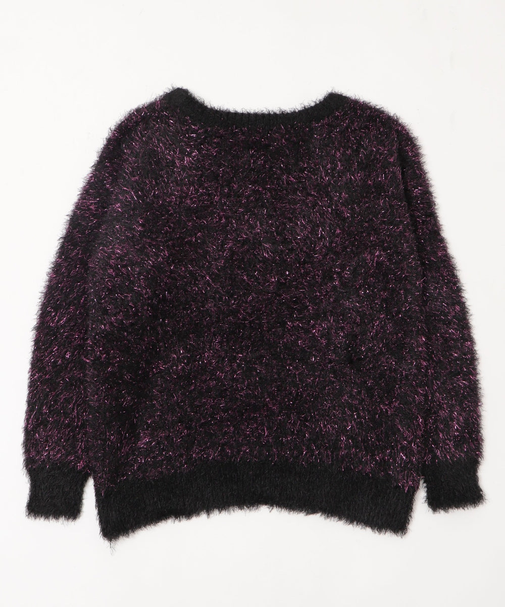 SAKURAコラボシャギーラメニット