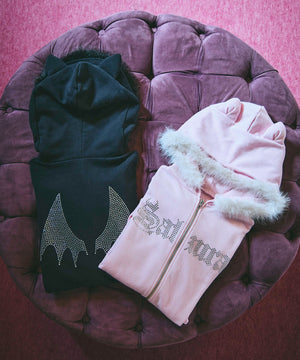 SAKURAコラボフェイクファージップパーカー