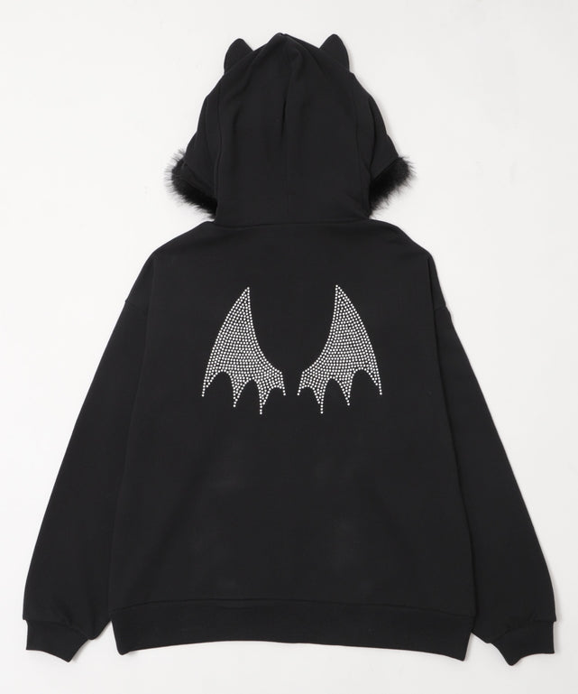 SAKURAコラボフェイクファージップパーカー