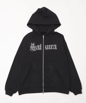 SAKURAコラボフェイクファージップパーカー