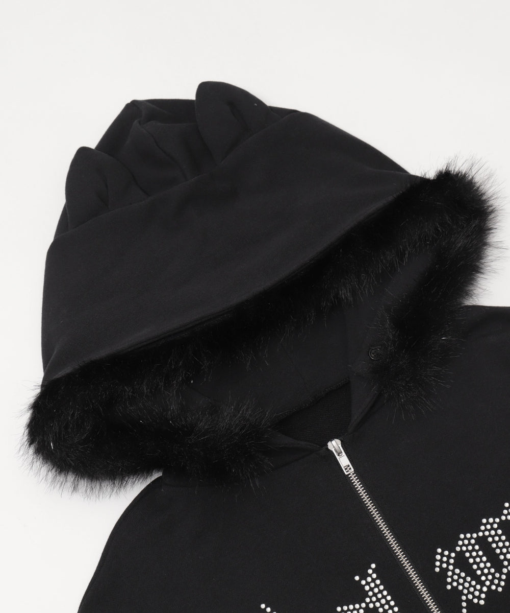 SAKURAコラボフェイクファージップパーカー