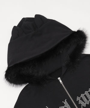 SAKURAコラボフェイクファージップパーカー