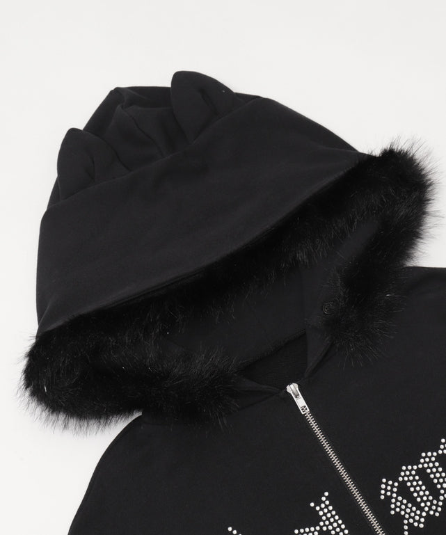 SAKURAコラボフェイクファージップパーカー