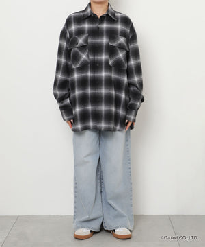 ブラックチェック1 モデル:155cm F着用