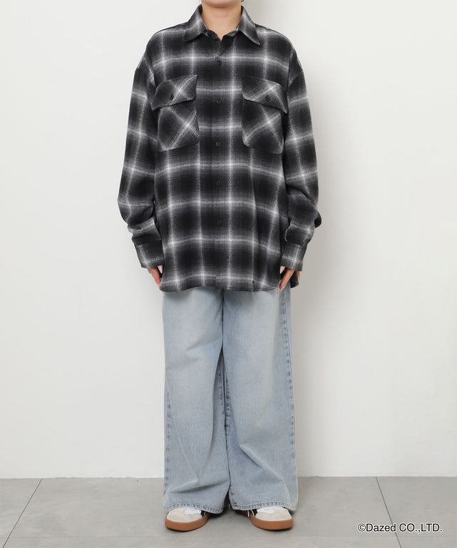 ブラックチェック1 モデル:155cm F着用