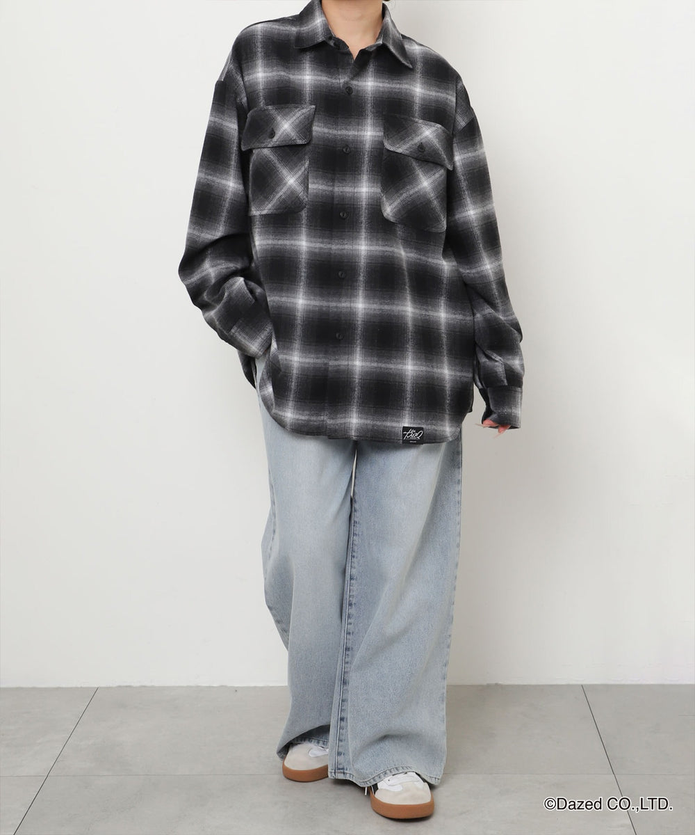 ブラックチェック1 モデル:155cm F着用