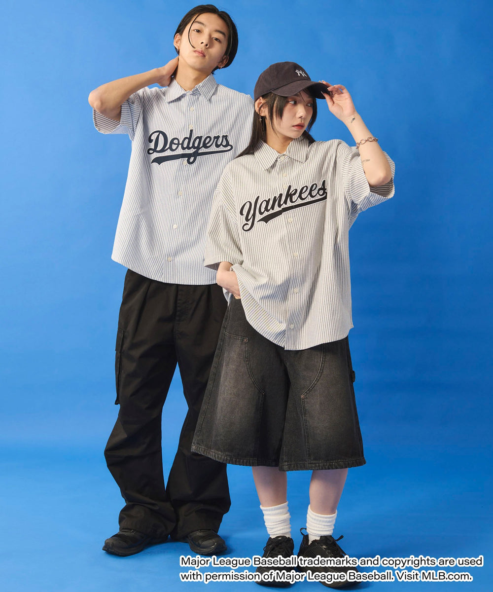 別注MLBストライプグラフィックシャツ（SS）
