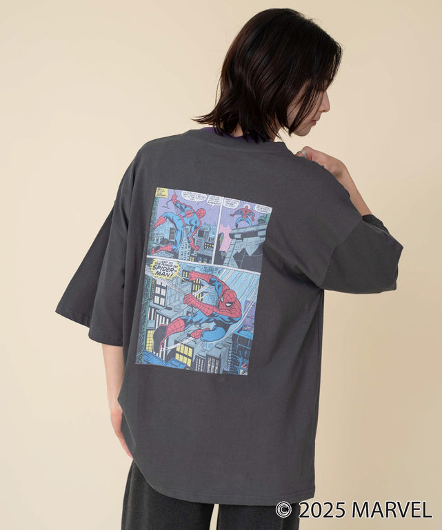 Tシャツ キャラクター ファッション MARF0771-10001004BLACKL Marvel Men's Spider-Man: Far from Hom Tシャツ キャラクター ファッション WEGVCKS6WY4 Marvel Spider-Man