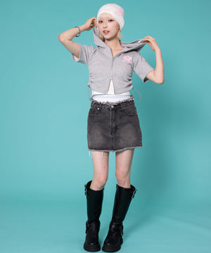 杢グレー　モデル:158cm F着用