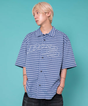 ブルーチェック1 モデル:175cm　L着用