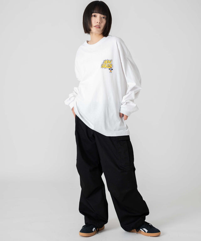 ホワイト　モデル：168㎝　L着用