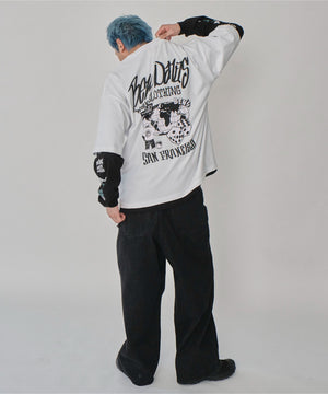 ホワイト　モデル：178㎝　L着用