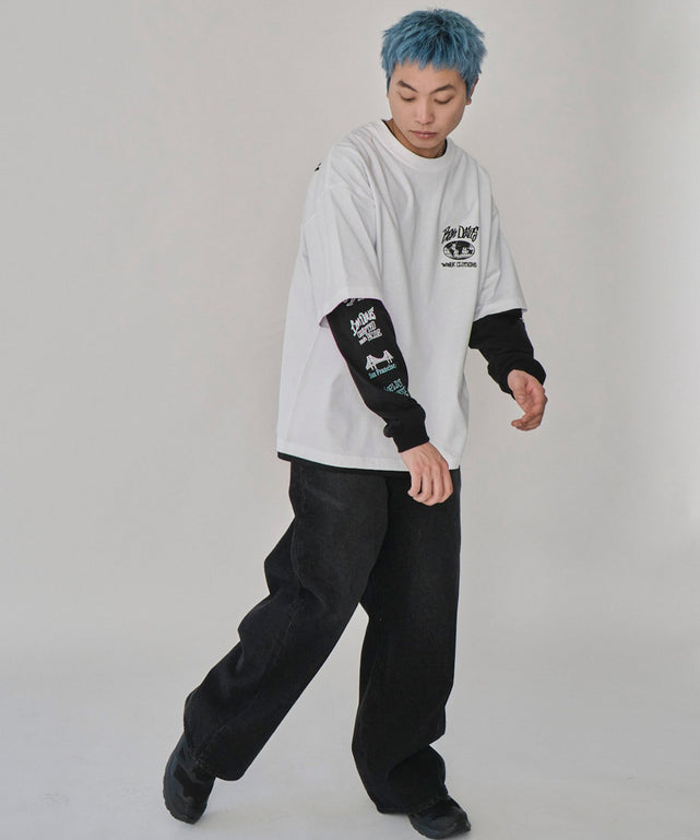 ホワイト　モデル：178㎝　L着用