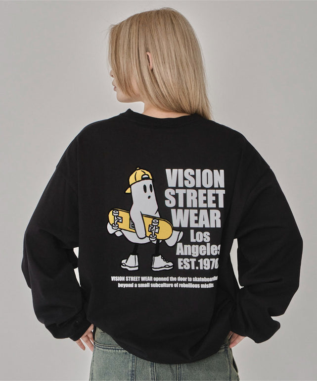 「♡pippi♡ 専用」新品未使用 moschino スウェット 上下セット5A 別注VISIONゴーストスケータープリントT（LS）【一部店舗限定