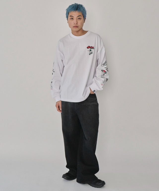 ホワイト　モデル：178㎝　L着用