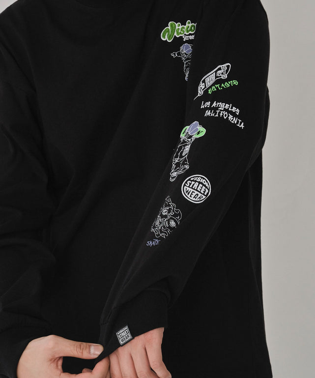 別注VISIONグラフィックスリーブプリントT（LS）