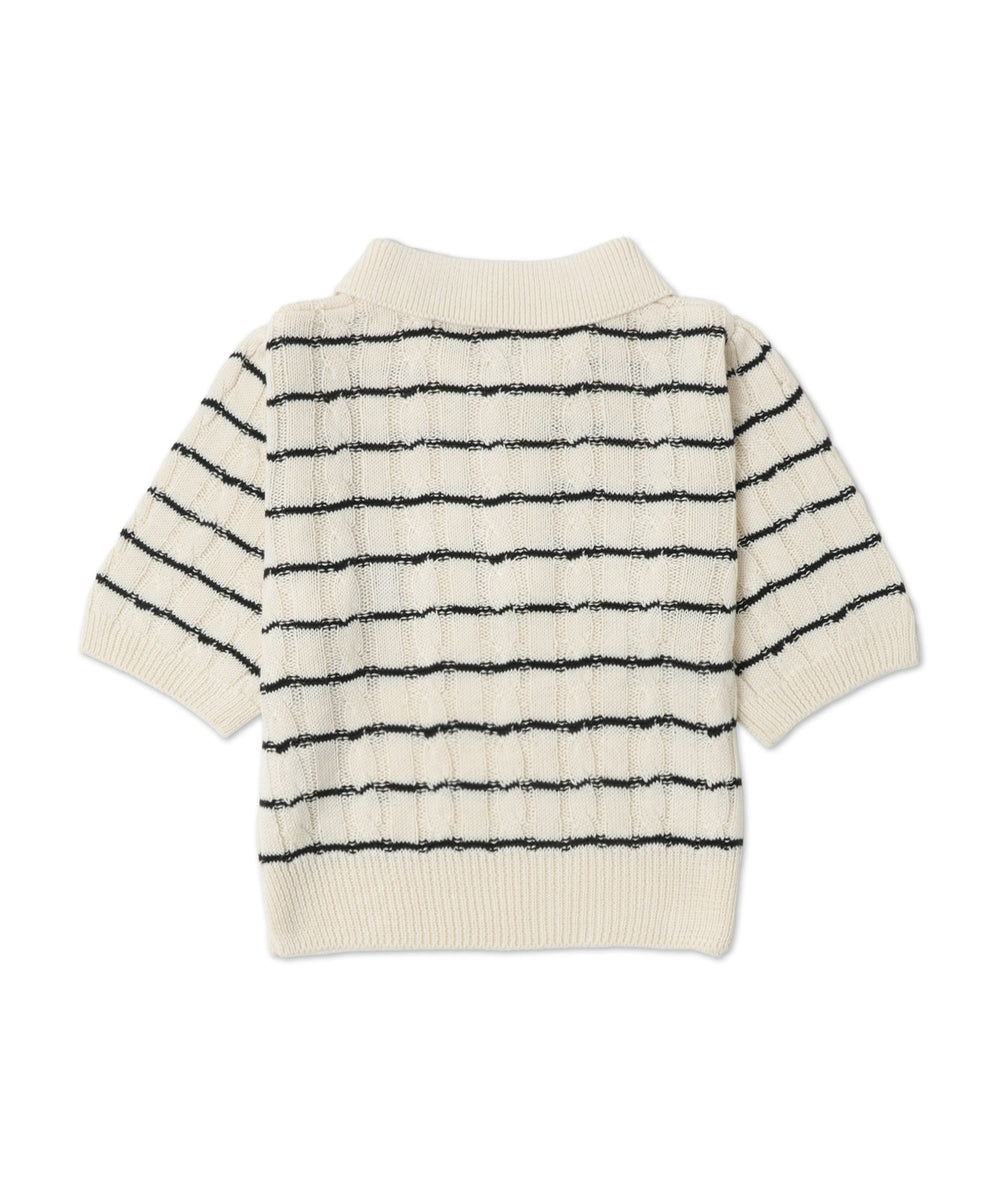 別注USPOLO　ケーブルニットポロ