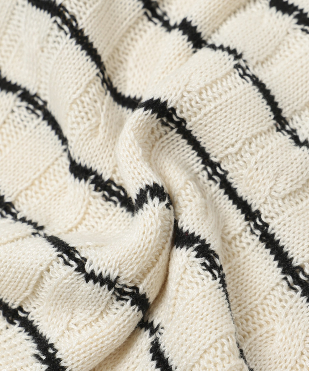 別注USPOLO　ケーブルニットポロ