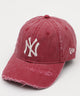 【WEGO限定デザイン】別注NEWERA　9FORTY　damage/NY　レッド（柄2）