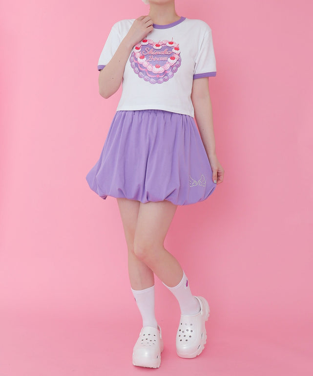 パープル モデル：155cm M着用