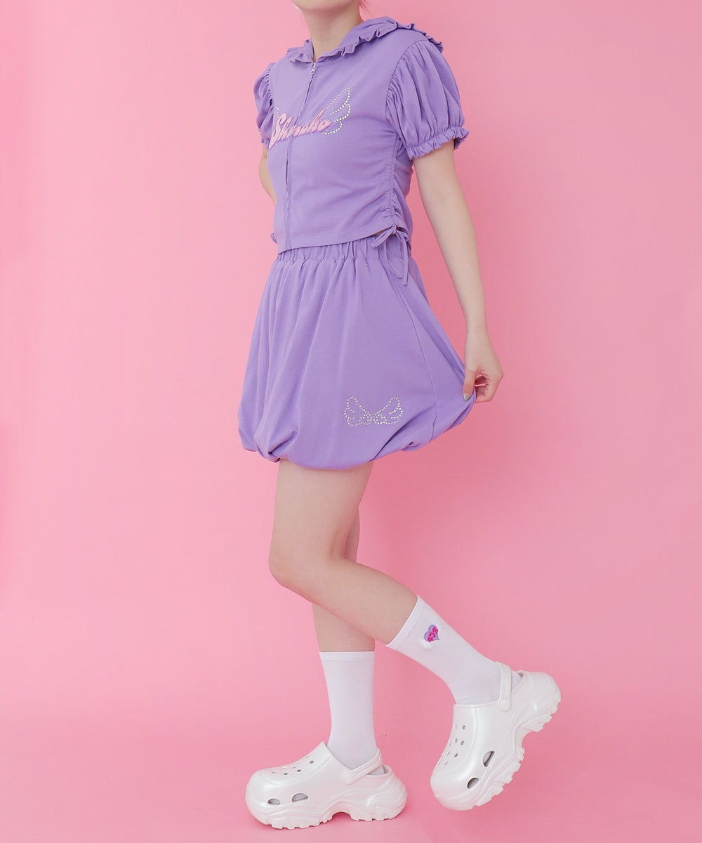 パープル モデル：155cm M着用