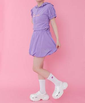 パープル モデル：155cm M着用